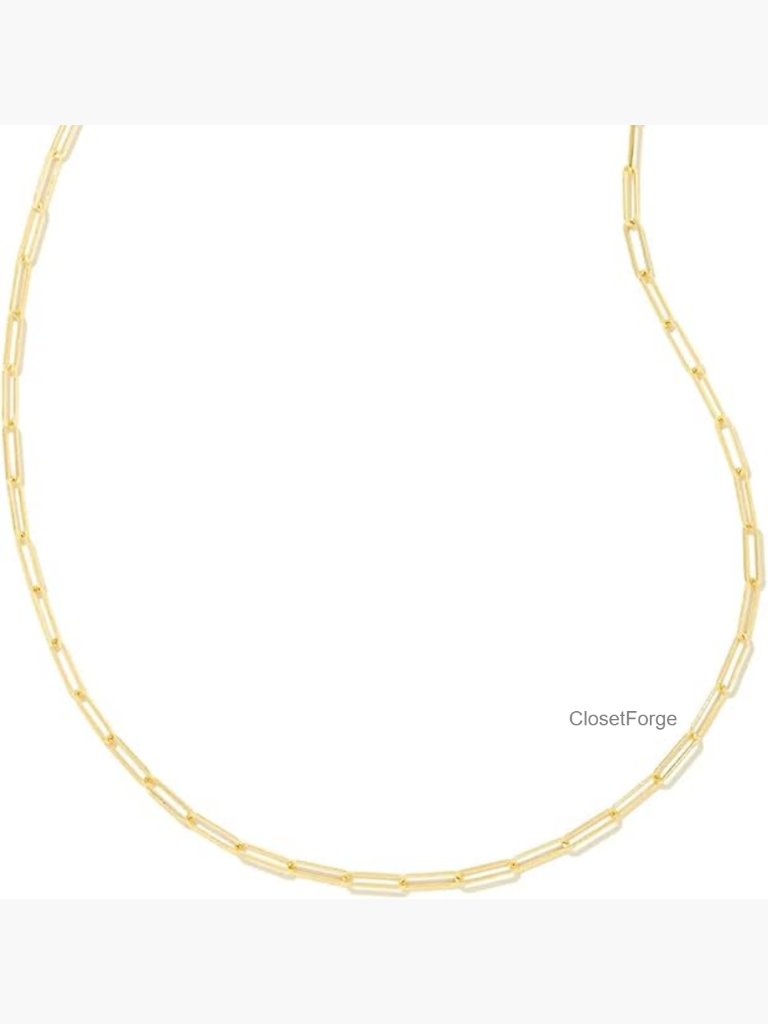 Courtney Paperclip Chain Necklace With Lobster Clasp
